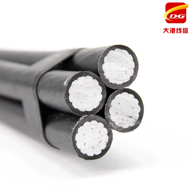 Low Voltage ABC Aluminum Cable 4 Core 16mm 25mm XLPE  Insulated  Overhead  Power Cable for Electric  Transmission Service
