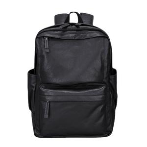 Mochila Estructurada de Cuero Genuino para Hombre, Directo de Fábrica, con Múltiples Compartimentos Laterales con Cremallera, Algodón, MOQ Bajo para Venta Global - Product Image 1