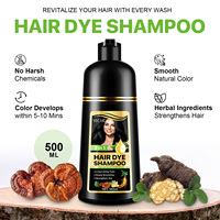 YECUCE Pewarna Rambut Permanen 3-In-1 Krim Sampo Warna Hitam untuk Pria Wanita, Perawatan Menutrisi Mendalam, Memperkuat Rambut, untuk Penggunaan di Rumah dan Perjalanan