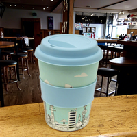 Tasse à café en plastique, durable et réutilisable, 8oz 12oz 16oz, avec couvercle et bande anti-chaleur, ml