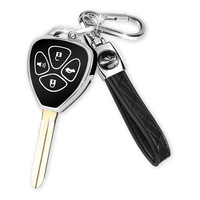 Housse de clé de voiture en TPU de luxe pour Toyota, porte-clés, étui pour clé de voiture, compatible avec 4Runner/Corolla/Matrix/RAV4/Venza/Yaris/Scion IQ/tC/xB/xD (2006-2018)