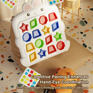 TOPSKY TOYS Rompecabezas Educativos Montessori <span class=keywords><strong>de</strong></span> Geometría Creativa en ABS, Tarjetas <span class=keywords><strong>de</strong></span> Emparejamiento para Niños <span class=keywords><strong>de</strong></span> 7 a 12 Años, Juguetes Unisex para Padres e Hijos - Product Image 4