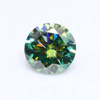 Prix de gros Moissanite ronde taille brillant de laboratoire certifiée IGI, 3mm-18mm, vert-bleu, en vrac, traitée par cirage/oléfaction, Madonma