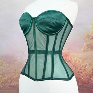 Mono sin Espalda para <span class=keywords><strong>Mujer</strong></span>, Diseño Sexy, Ropa Interior de Malla, Top <span class=keywords><strong>Corset</strong></span> Transpirable con Varillas para <span class=keywords><strong>Mujer</strong></span> - Product Image 3