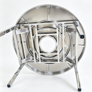 Plateau tournant pliant robuste en acier inoxydable à motifs colorés <span class=keywords><strong>pour</strong></span> table de banquet, idéal <span class=keywords><strong>pour</strong></span> la maison, les restaurants, le hot pot et le barbecue - Product Image 4