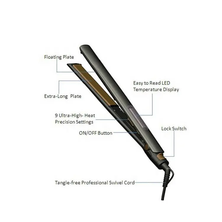 Heißer verkauf Flache Irons Titan Professionelle Haarglätter mit LED Digital Display