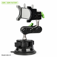 Support de téléphone pour voiture, rotation à 360 degrés, support de téléphone portable en alliage d'aluminium robuste pour tableau de bord de voiture, pare-brise