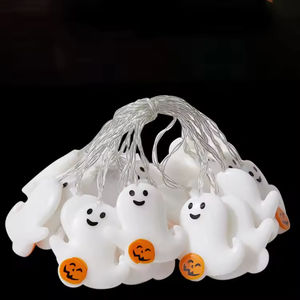 Guirlande lumineuse LED fantôme citrouille d'Halloween, blanc chaud, IP44, intensité réglable, nouvelle, pour intérieur, festivals, bars, décorations d'Halloween - Product Image 4