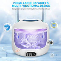 Nettoyeur dentaire ultrasonique UV portable à corps divisé pour bijoux, prothèses dentaires, gouttières orthodontiques et usage domestique