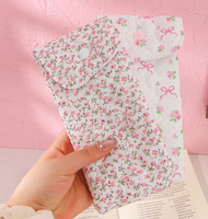 Nouveau sac de rangement personnalisé pour lunettes, sac à cosmétiques à motif floral pour filles, sac à lunettes léger, sac à maquillage portable à fleurs pour filles