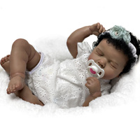 Poupée de mode DIY de 22 pouces, jouet en peluche, Bébé Reborn africain noir, Boneca, corps entier en silicone vinyle, cheveux implantés à la main, cadeau pour enfants
