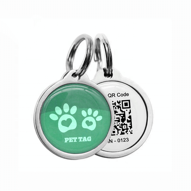 Personalized Logo NFC ID Pet Tracking Tag Rfid Keychain QR Code RFID Epoxy Tag