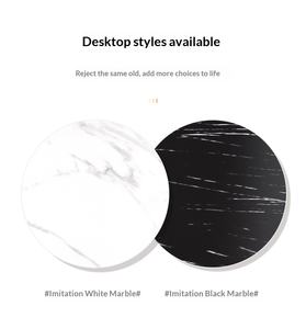 Juego <span class=keywords><strong>de</strong></span> Mesa <span class=keywords><strong>de</strong></span> Comedor Redonda <span class=keywords><strong>de</strong></span> <span class=keywords><strong>Piedra</strong></span> Sinterizada para 4 Personas con Estructura <span class=keywords><strong>de</strong></span> Metal Dorado Estable y Sillas <span class=keywords><strong>de</strong></span> Cuero PU para Uso en el Hogar y Cafeterías - Product Image 3