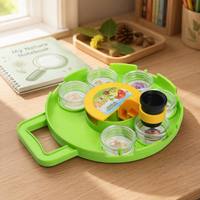 Station d'observation des insectes pour enfants, visualiseur de insectes avec loupe, flacons à spécimens, exploration de la nature, jouet scientifique STEM, cadeau