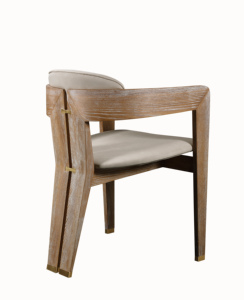 Chaise de salle à manger en bois massif de style nordique et chaise à dossier de style maison - Product Image 3