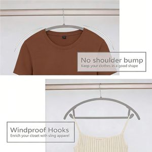 Wholesale Premium Velvet Hangers <strong>Chrome</strong> <strong>Hooks</strong>,Space Saving Clothes Rounded Shape for Coat,Hanging Closet Organizer - Product Image 3
