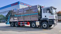 Camion Compacteur et Ramasseur de Déchets Diesel Shacman 40m, Transmission Manuelle 8x4, Moteur 350HP, Pompe, Émissions Euro 3