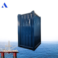Conteneur mini offshore de 5 pieds, norme DNV 2.7-1 et ISO10855, avec filet de chargement, pour plateforme pétrolière offshore, à vendre
