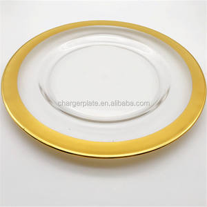Assiettes de présentation à bord doré/argenté pour décoration de table de mariage – Prix abordable - Product Image 2