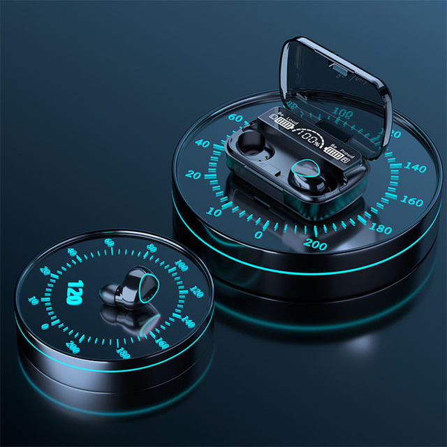 M10 TWS BT5.1 True Wireless Headset Earbuds LCD Digital Headphones Waterproof Noise Reduction Wireless Buds Earphones