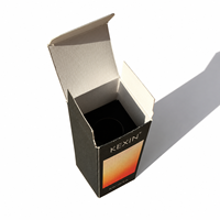 Boîte d'emballage cosmétique en papier texturé personnalisé, boîte pliante de luxe avec logo pour flacon de parfum, soin de la peau, huile essentielle