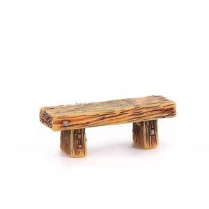 Niedlicher Holzstuhl Hocker Feengarten Miniatur-Deko Paar-Bank Actionfigur DIY Mikro-Landschaft Gartenzwerg Terrarium Geschenk - Product Image 5
