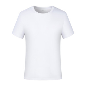 Calidad de exportación Simple <span class=keywords><strong>3D</strong></span> Puff Print 60% algodón 40% poliéster camiseta blanca en blanco sin etiquetas proveedor negro logotipo barato personalizado - Product Image 5