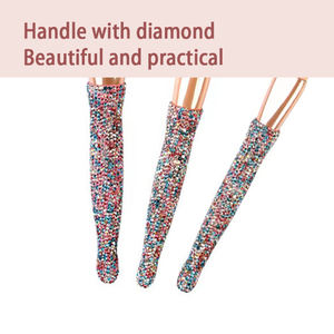Ensemble de 8 pinceaux de maquillage professionnels, incrustés de diamants, poils synthétiques, outils pour le <span class=keywords><strong>visage</strong></span>, seau, bâton, perceuse, débutant, poudre libre, fard à paupières - Product Image 4