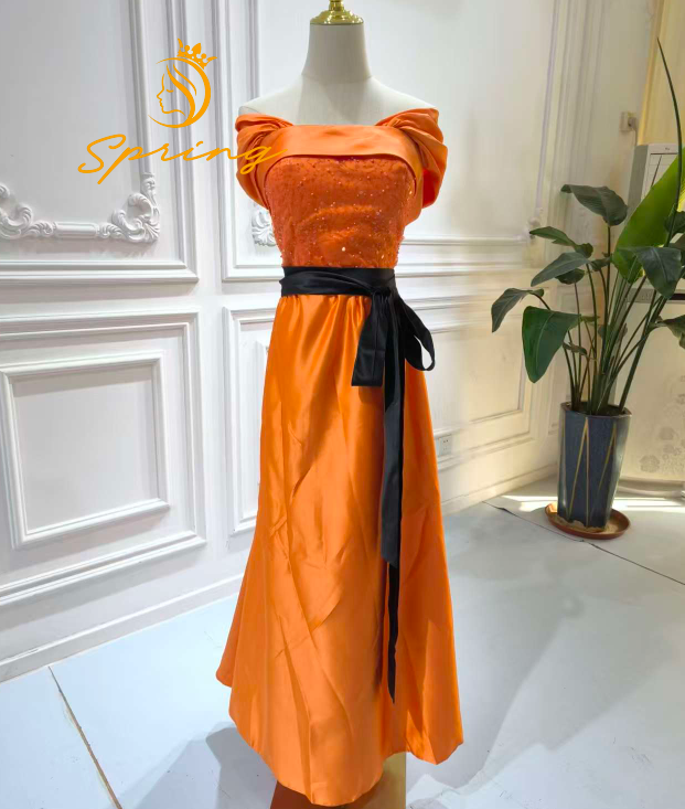 Wholesale Orange Fairy Dress Floral V-Neck Design | Alibaba.com