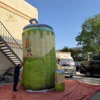 Tente gonflable personnalisée en forme de canette/bouteille pour impression par transfert thermique durable, idéale pour la publicité commerciale
