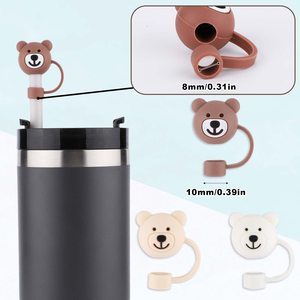 Nuovi Tappi Antipolvere in Silicone Ecologici Multicolore <span class=keywords><strong>a</strong></span> Forma di Bicchiere per Cannucce da 10mm - Product Image 2