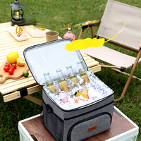 Sac isotherme en tissu Oxford, imperméable PEVA, grande capacité, portable, pour pique-nique, vin, bière, déjeuner, avec logo personnalisé