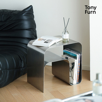 Petite table basse Alien en acier inoxydable, mobilier moderne pour salon, rangement sûr et durable