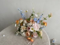 Chemin de table floral artificiel personnalisable Wild Spring 60 cm, centres de table floraux pour décoration de mariage et d'hôtel