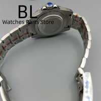 BLIGER 40mm NH35 Jam Tangan Mewah Baja Tahan Karat untuk Pria Dial Hitam Ungu Bercahaya Bezel Hitam Ungu Kaca Safir 10 Bar