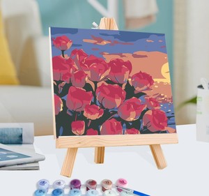 Pintura por Números de Dibujos Animados, Estilo Curativo, <span class=keywords><strong>Flores</strong></span> <span class=keywords><strong>Pintadas</strong></span> a Mano, Pintura <span class=keywords><strong>al</strong></span> Óleo para Niños - Product Image 6
