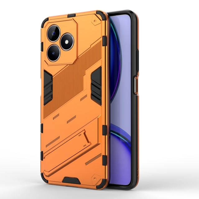 For Realme C53 4G Case, Punk Armor 2 in 1 PC TPU Shockproof Protective Case Mobile Phone Case With Holder
