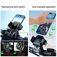 Kewig New Universal Aluminum Alloy Motorcycle Phone Holder 360 °   Pemegang Ponsel Sepeda dengan Pelepasan Cepat untuk Sepeda