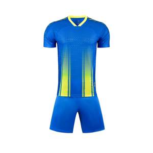 कस्टम नाम लोगो लुभावनी 100% पॉलिएस्टर वी-गर्दन फुटबॉल जर्सी वयस्कों के लिए त्वरित खाली शर्ट गर्मियों शरद ऋतु फुटबॉल सेट - Product Image 2