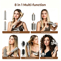 Brosse Soufflante Multifonction 8-en-1 : Sèche-Cheveux et Coiffeur à Air Chaud – Kit Coiffure Polyvalent – Vente Flash