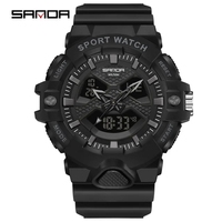 Jam Tangan Pria SANDA 3150 Mewah Sport Merk Ternama Tahan Air 5BAR Digital Quartz Bercahaya Relogio Masculino