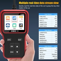 Escáner OBD2 Portátil V302, Lector de Códigos OBDII EOBD, Herramienta de Diagnóstico de Fallas del Motor para Vehículos de Gasolina de 1996 en Adelante