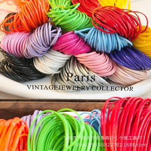 Colored Pu Flat Leather Cord 2mm <b>Braided</b> Cord For Diy Bracelet Necklace Bag Chain Mobile Phone <b>Accessory</b> Material - Product Image 5