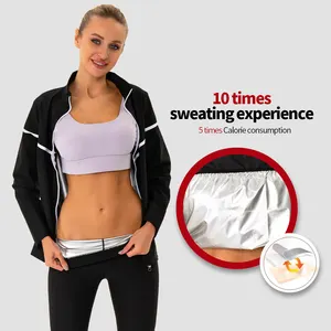 Vrouwen Saunajas Afslankende Sweat Sauna Yoga Pak Sauna Shirt Lange Mouw Workout Shapewear Tops Body Shaper