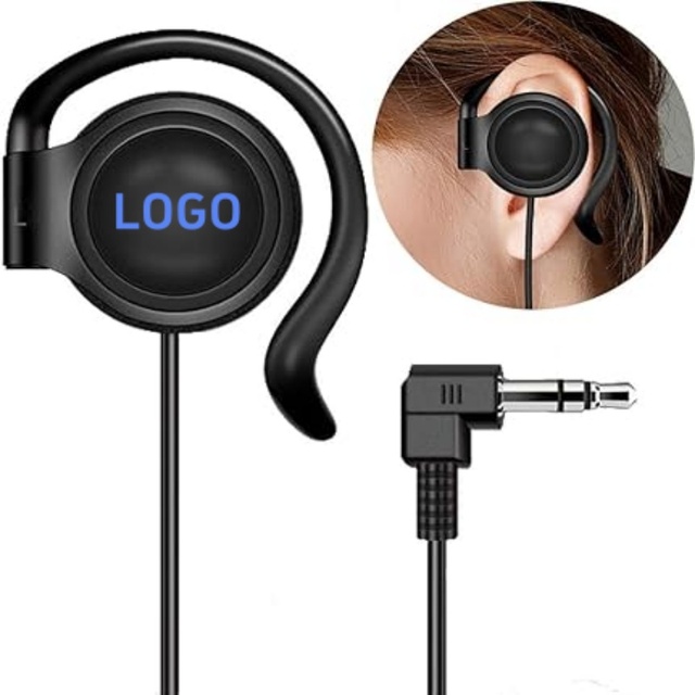 Wired Earphone Mono Earhook Single Side Headphone for Translators Teaching Tour Guide Simultaneous Interpretation