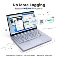 Ordinateur portable professionnel Yifang avec écran Full HD de 14,1 pouces, équipé d'un processeur AMD Ryzen 5 6600H et compatible OEM/ODM