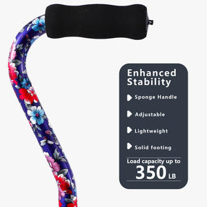 Легкие роскошные трости и походные палки из алюминиевого сплава на четырех ножках, телескопические и складные, изогнутые, для пожилых людей - Product Image 2