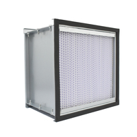 Filter HEPA Lipat Dalam Kustom Pabrik dengan Pemisah Aluminium Tipe Kotak H13 H14 untuk AHU