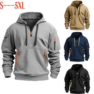 Hoodie met aangepast logo, casual pullover met capuchon, fitness workout kleding, streetwear, heren vrijetijdshoodie - Product Image 1