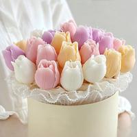 Bougies parfumées en forme de tulipe en gros, cadeaux de mariage pour invités, bougies en cire de soja à marque privée pour événements et fêtes